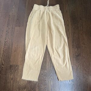 Cool linen Tan Casual Pants